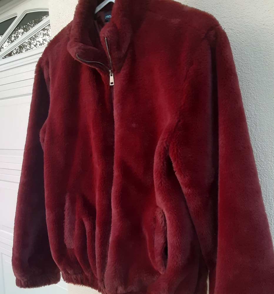 Cynthia Rowley Plush Bomber Jacket S - Picture 3 of 6